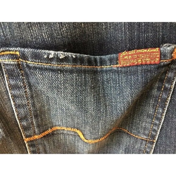 7 For all Mankind Bootcut in Nakita Blue Jeans Womens Size 31 distressed - Picture 9 of 11